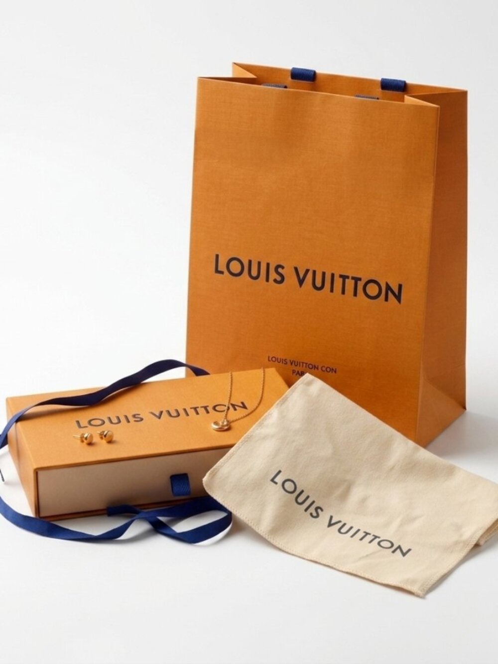 Authentic Louis Vuitton Packaging Set – Gift Box, Dust Bag & Shopping Bag (Walle